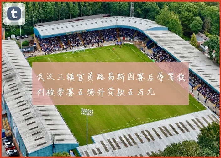 武汉三镇官员路易斯因赛后辱骂裁判被禁赛五场并罚款五万元