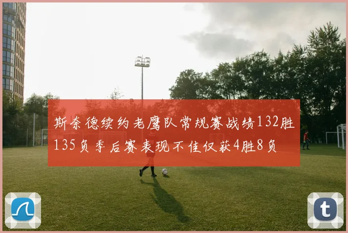 斯奈德续约老鹰队常规赛战绩132胜135负季后赛表现不佳仅获4胜8负